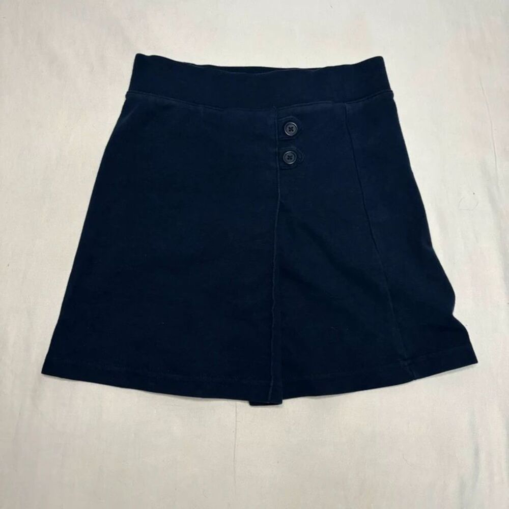 Cat & Jack Girls Navy Blue Button Front Skirt Size S (6/6X)